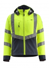 MASCOT-Warnschutz, Warn-Soft Shell Jacke, Blackpool,  360 g/m², gelb/schwarzblau