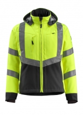 MASCOT-Warnschutz, Warn-Soft Shell Jacke, Blackpool,  360 g/m², gelb/schwarz