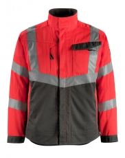 MASCOT-Warnschutz, Warn-Jacke, Oxford,  290 g/m², rot/dunkelanthrazit