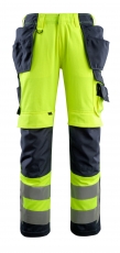 MASCOT-Warnschutz, Warn-Bund-Hose, Wigan, 290 g/m², gelb/schwarzblau