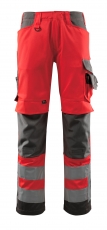 MASCOT-Warnschutz, Warn-Bund-Hose, Kendal, 290 g/m², rot/dunkelanthrazit