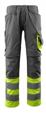 MASCOT-Warnschutz, Warn-Bund-Hose, Leeds, 290 g/m², dunkelanthrazit/gelb