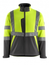MASCOT-Warnschutz, Softshell-Warn-Jacke, Kiama,  280 g/m², gelb/dunkelanthrazit