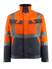 MASCOT-Warnschutz, Warn-Jacke, Forster,  285 g/m², orange/schwarzblau