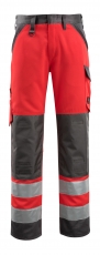 MASCOT-Warnschutz, Warn-Bund-Hose, Maitland, 285 g/m², rot/dunkelanthrazit
