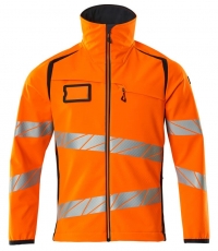 MASCOT-Warnschutz, Softshell-Warn-Jacke, ACCELERATE SAFE, warnorange/schwarzblau