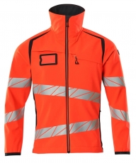 MASCOT-Warnschutz, Softshell-Warn-Jacke, ACCELERATE SAFE, warnrot/schwarzblau
