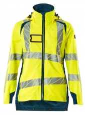 MASCOT-Warnschutz, Warn-Damen Hard Shell Jacke, ACCELERATE SAFE, warngelb/dunkelpetroleum