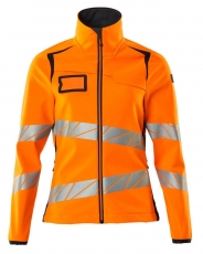 MASCOT-Warnschutz, Damen-Softshell-Warn-Jacke, ACCELERATE SAFE, warnorange/schwarzblau