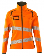 MASCOT-Warnschutz, Damen-Softshell-Warn-Jacke, ACCELERATE SAFE, warnorange/moosgrün