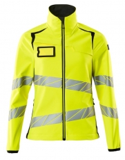MASCOT-Warnschutz, Damen-Softshell-Warn-Jacke, ACCELERATE SAFE, warngelb/schwarz