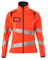 MASCOT-Warnschutz, Damen-Softshell-Warn-Jacke, ACCELERATE SAFE, warnrot/schwarzblau
