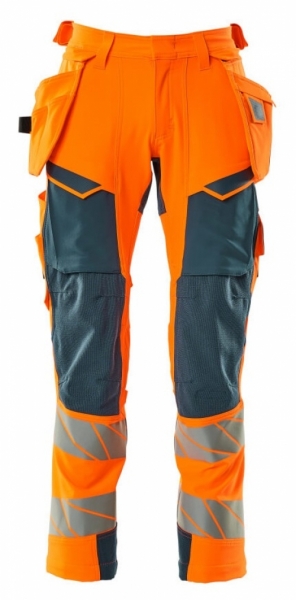 MASCOT-Warnschutz, Warn-Bund-Hose, ACCELERATE SAFE, warnorange/dunkelpetroleum