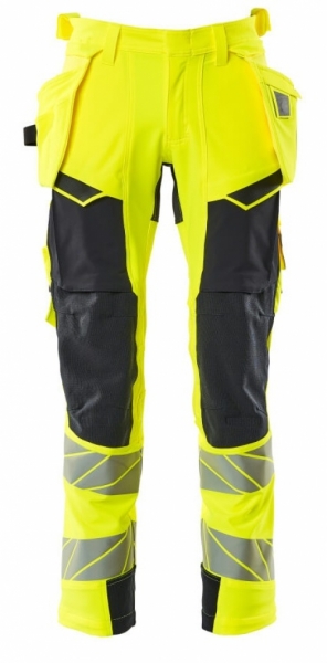 MASCOT-Warnschutz, Warn-Bund-Hose, ACCELERATE SAFE, warngelb/schwarzblau