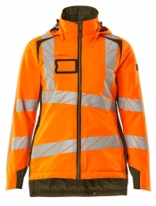 MASCOT-Warnschutz, Warn-Damen-Winterjacke, ACCELERATE SAFE, warnorange/moosgrün