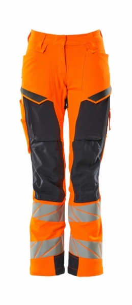 MASCOT-Warnschutz, Warnschutz-Damen Bundhose, DIAMOND, warnorange/schwarzblau