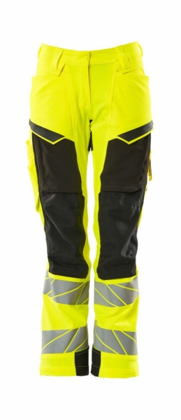 MASCOT-Warnschutz, Warnschutz-Damen Bundhose, DIAMOND, warngelb/schwarz