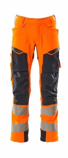 MASCOT-Warnschutz-Bundhose, ULTIMATE STRETCH, warnorange/schwarzblau