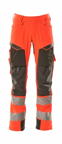 MASCOT-Warnschutz, Warnschutz-Bundhose, ULTIMATE STRETCH, warnorange/schwarzblau