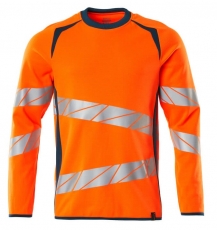 MASCOT-Warnschutz, Warn-Sweatshirt, ACCELERATE SAFE, warnorange/dunkelpetroleum