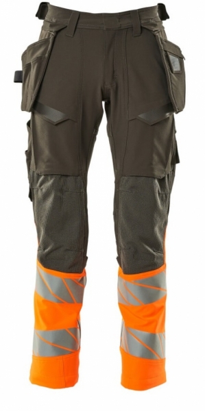 MASCOT-Warnschutz, Warn-Bund-Hose, ACCELERATE SAFE, dunkelanthrazit/warnorange