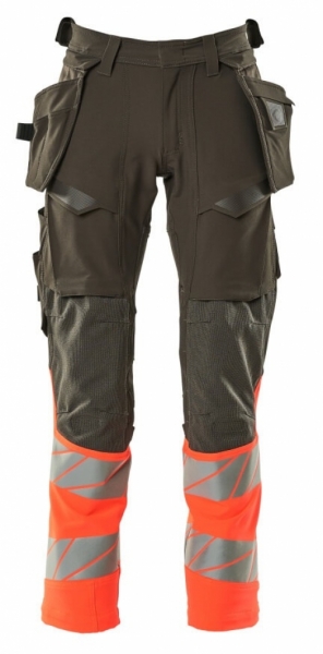 MASCOT-Warnschutz, Warn-Bund-Hose, ACCELERATE SAFE, dunkelanthrazit/warnrot
