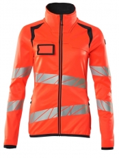 MASCOT-Warnschutz, Warn-Damen Fleecepullover, ACCELERATE SAFE, warnrot/schwarzblau