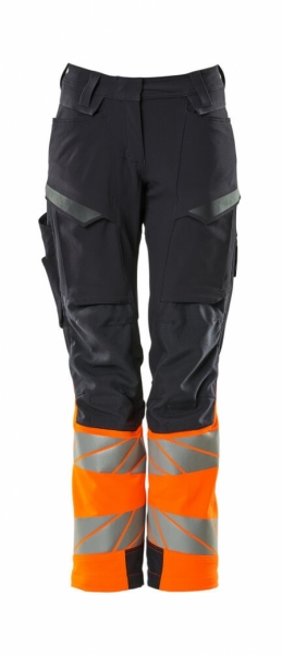 MASCOT-Warnschutz, Warnschutz-Damen Bundhose, DIAMOND, schwarzblau/warnorange