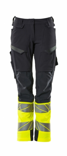 MASCOT-Warnschutz-Damen Bundhose, DIAMOND, schwarzblau/warngelb