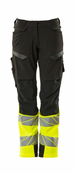 MASCOT-Warnschutz, Warnschutz-Damen Bundhose, DIAMOND, schwarz/warngelb