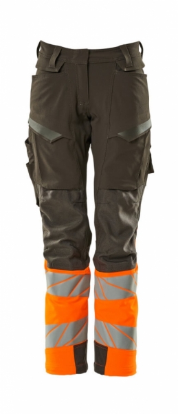 MASCOT-Warnschutz, Warnschutz-Damen Bundhose, DIAMOND, dunkelanthrazit/warnorange