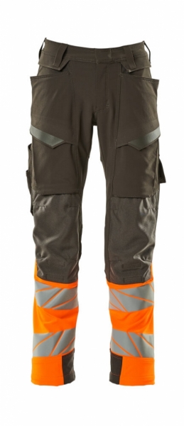 MASCOT-Warnschutz, Warnschutz-Bundhose, ULTIMATE STRETCH, dunkelanthrazit/warnorange