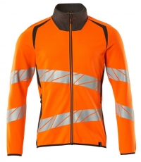 MASCOT-Warnschutz, Warn-Sweatshirt mit Reißverschluss, ACCELERATE SAFE, warnorange/dunkelanthrazit