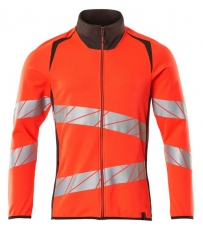 MASCOT-Warnschutz, Warn-Sweatshirt mit Reißverschluss, ACCELERATE SAFE, warnrot/dunkelanthrazit