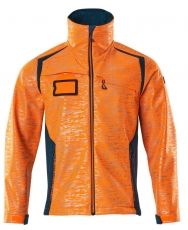 MASCOT-Warnschutz, Warn-Softshell Jacke, ACCELERATE SAFE, high vis orange/dunkelpetroleum