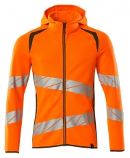 MASCOT-Warnschutz, Warn-Kapuzensweatshirt, ACCELERATE SAFE, high vis orange/moosgrün
