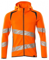 MASCOT-Warnschutz, Warn-Kapuzensweatshirt, ACCELERATE SAFE, high vis orange/dunkelpetroleum