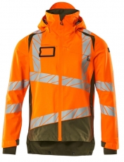 MASCOT-Warnschutz, Warn-Hard Shell Jacke, ACCELERATE SAFE, high vis orange/moosgrün