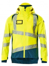 MASCOT-Warnschutz, Warn-Hard Shell Jacke, ACCELERATE SAFE, high vis gelb/dunkelpetroleum