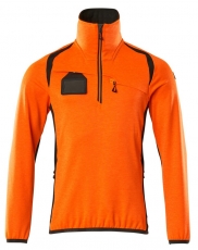 MASCOT-Warnschutz, Warn-Fleecepullover, ACCELERATE SAFE, high vis orange/dunkelanthrazit