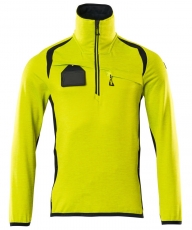 MASCOT-Warnschutz, Warn-Fleecepullover, ACCELERATE SAFE, high vis gelb/schwarzblau