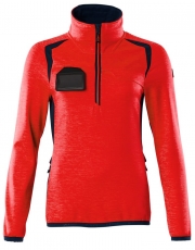 MASCOT-Warnschutz, Warn-Damen Fleecepullover, ACCELERATE SAFE, high vis rot/schwarzblau