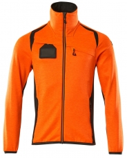 MASCOT-Warnschutz, Warn-Fleecepullover, ACCELERATE SAFE, high vis orange/dunkelanthrazit