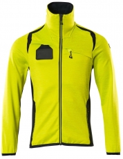 MASCOT-Warnschutz, Warn-Fleecepullover, ACCELERATE SAFE, high vis gelb/schwarzblau