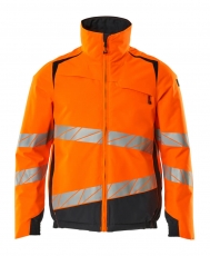 MASCOT-Warnschutz, Warnschutz-Winterjacke, CLIMASCOT, high vis orange/schwarzblau