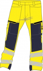 MASCOT-Warnschutz-Bundhose, ACCELERATE SAFE, warngelb/schwarzblau