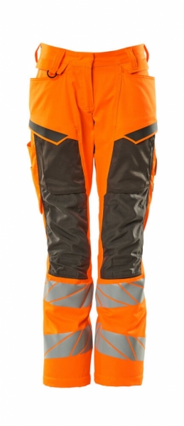 MASCOT-Warnschutz, Damen-Warnschutz-Bundhose mit Knietaschen, DIAMOND, warnorange/dunkelanthrazit