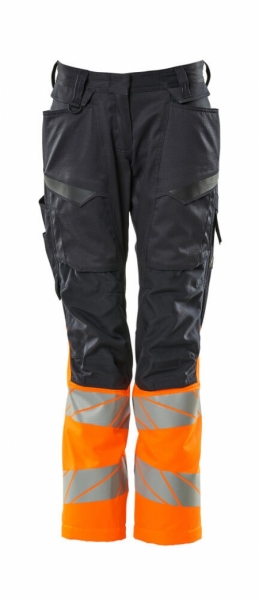 MASCOT-Warnschutz, Warnschutz-Damen Bundhose, DIAMOND, ACCEL SAFE, ca. schwarzblau/warnorange