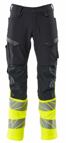 MASCOT-Warnschutz, Warn-Bund-Hose, ACCELERATE SAFE, schwarzblau/warngelb