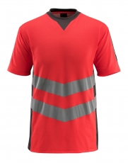 MASCOT-Warnschutz, Warn-T-Shirt, Sandwell,  170 g/m², rot/dunkelanthrazit